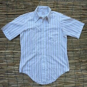 Vintage Arrow Kent Collection Mens Shirt Neck Size 15 Retro Classic Stripped